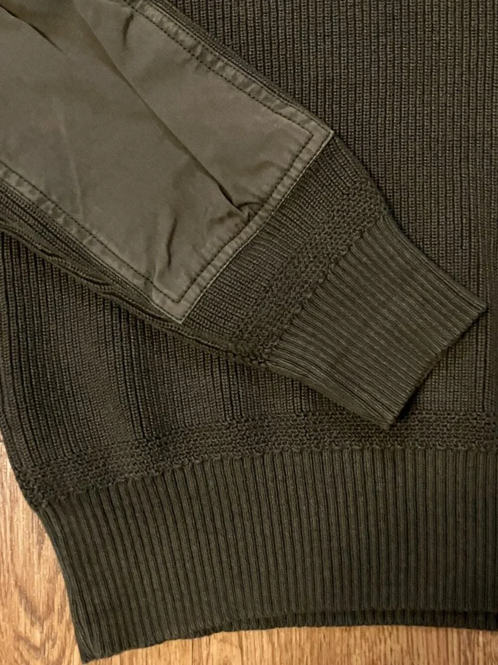 Vtg Polo Ralph Lauren Mock Neck Button Sweater Small Olive Green Cotton Military